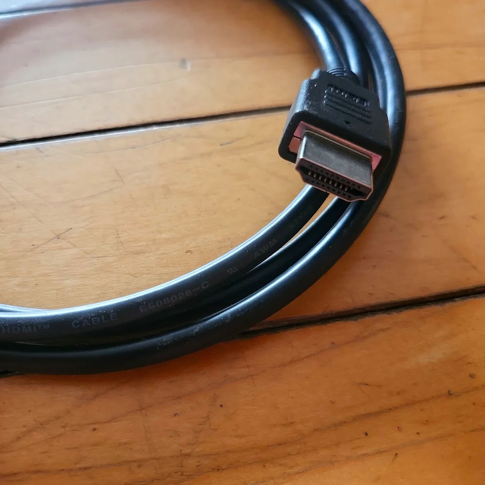 6 FT HP branded High Speed HDMI Cable. Male to Male. Black
